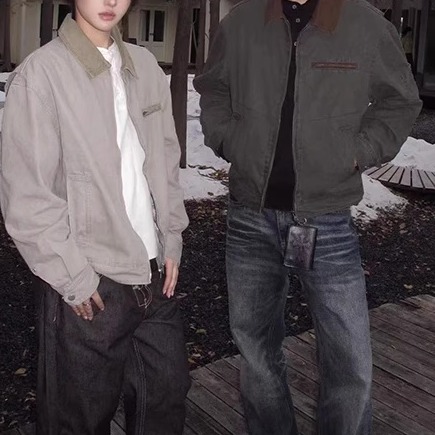 EX复古水洗夹克外套男