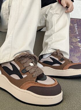 YGY运动鞋设计感乌托邦复古板鞋情侣低帮软底休闲鞋小众潮鞋厚底