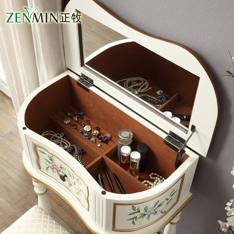 美式实木梳妆台卧室小户型迷你现代简约欧式经济型简易翻盖化妆桌|ruв категории жилой мебели, Таблица класса, комод/стол - от Buy2taobao.com для оказания профессиональной услуги покупки агента Taobao