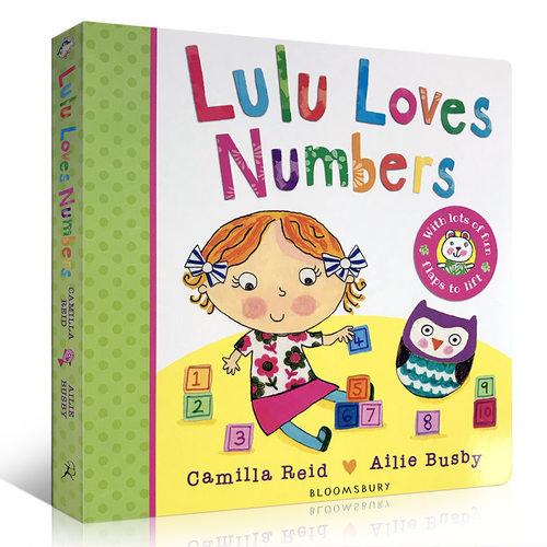英文原版绘本 露露Lulu's系列 Lulu Loves Numbers 露露爱数字 幼儿故事图画 纸板翻翻书 启蒙认知书 幼儿数字学习 进口英语书籍