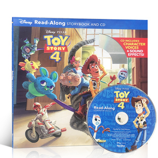 Read 独立阅读系列：玩具总动员4 Story 现货 Along 经典 英文原版 全彩绘本附CD 配CD}奥斯卡获奖动画长片 童话 Toy Storybook