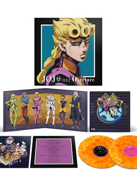 【原装进口】JOJO的奇妙冒险黄金之风 动画原声 橙胶 2LP黑胶唱片