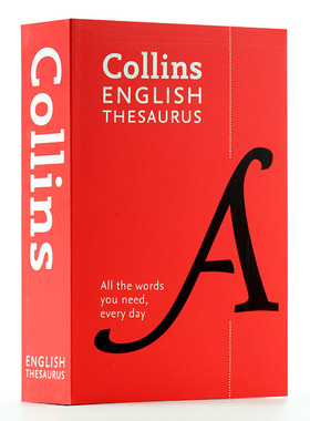 柯林斯英语同义词词典 英文原版 Collins English Thesaurus 同义词反义词字典 日常英语词汇 英英词典 进口英语书籍字典辞典