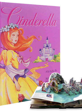 灰姑娘立体书 英文原版绘本 Cinderella Pop Up book 3D 少儿儿童英文英语绘本 A Pop Up Fairy Tale 儿童节礼 进口英语书籍