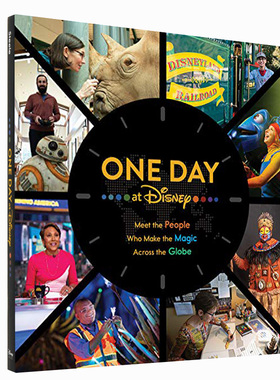 one day at disney 在迪士尼的一天 在迪士尼遇见全世界创造魔幻魔法的人 迪士尼官方52集纪录片配套精装书 英文原版 原版英语书籍