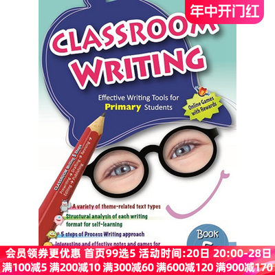 Classroom writing book 小学英语写作方法指导 level5 纯全英文版正版原著进口原版英语书籍