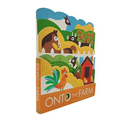 农场 Onto The Farm 缕空书 异形纸板书 韵文押韵绘本故事书 幼儿动物认识启蒙 英文原版 3-6岁儿童读物 纯全英文正版英语书籍