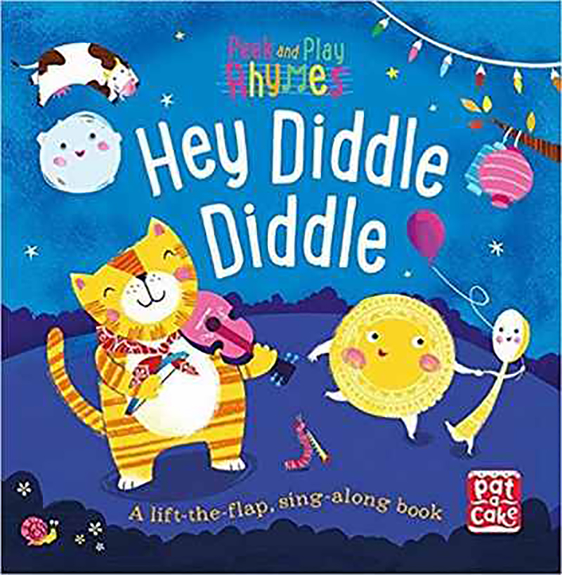 儿歌童谣系列绘本 英文原版 Peek and Play Rhymes:Hey Diffle Diddle 翻翻书 纸板书 纯全英文版正版原著进口原版英语书籍