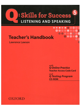 Q Skills for Success: Listening and Speaking 5: Teacher's Book with Testing Program CD-ROM 英文原版 英文正版原著英语书籍