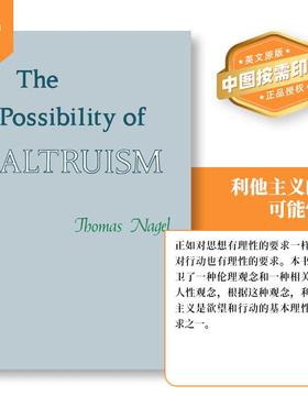 【预售 按需印刷】The Possibility of Altruism利他主义的可能性 英文原版 纯全英文版正版原著进口原版英语书籍