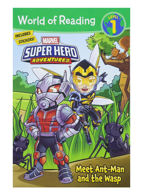 迪士尼儿童绘本分级读物1 英文原版童书 World of Reading Super Hero Adventures: Meet Ant-Man and the Wasp 进口英语书