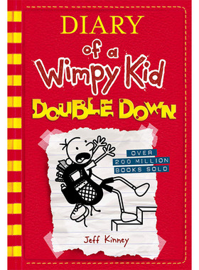 小屁孩日记11 英文小说 Diary of a Wimpy Kid Double Down儿童英语故事章节桥梁书校园儿童文学小学生漫画课外读物 原版英语书籍