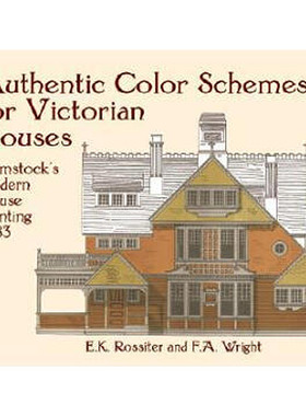 authentic colour schemes for victorian houses维多利亚时期房屋的正宗配色方案设计英文英语原版原装进口书本 英文原版英语书籍