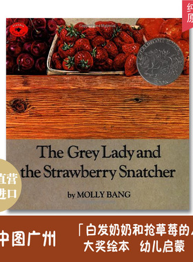 灰袍奶奶和草莓盗贼 英文原版 The Grey Lady and the Strawberry Snatcher 凯迪克银奖绘本 儿童图画书无字书 美国图书馆协会推荐