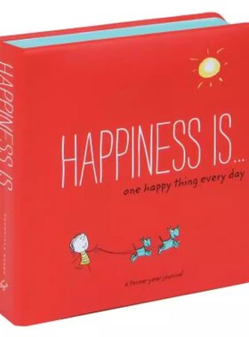 幸福 每天一件快乐的事 三年的日记 英文原版 Happiness Is One Happy Thing Every Day: A Three Year Journal 笔记本 英语书籍