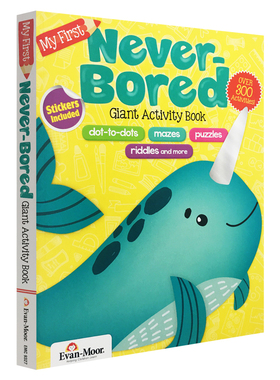 智趣满分系列 益智启蒙游戏典藏本 英文原版 Evan-Moor My First Never Bored Giant Activity Book Age 4-6 亲子学习读物英语书籍