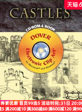 castles cd-rom and book城堡光盘和书英文英语原版原装进口书籍书本 纯全英文版正版原著进口原版英语书籍