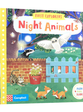 小小探索家系列夜行动物英文绘本first explorers night animals幼儿知识动物探索启蒙儿童英语纸板书 纯全英文版正版原著英语书籍