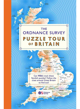 the ordnance survey puzzle tour of britain : a journey around britain in puzzles 英文原版  纯全英文正版英语书籍