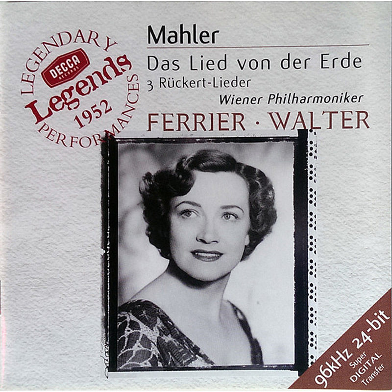 【原装进口】马勒 大地之歌/瓦尔特  原装正版原版CD唱片 碟片