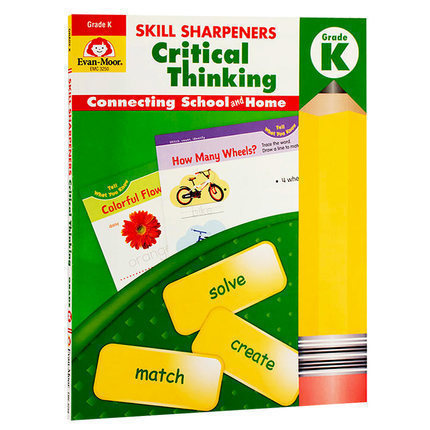 技能铅笔刀 批判性思维练习册 幼儿园大班 英文原版 Evan-Moor Skill Sharpeners Critical Thinking Grade K美国英语教辅evanmoor