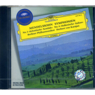 【中图音像】门德尔松第3&4号交响曲-卡拉扬&柏林爱乐乐团原版cd
