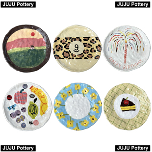 JUJU•纯手捏釉下彩陶瓷原创餐盘一物一拍生日礼物 THE WILD