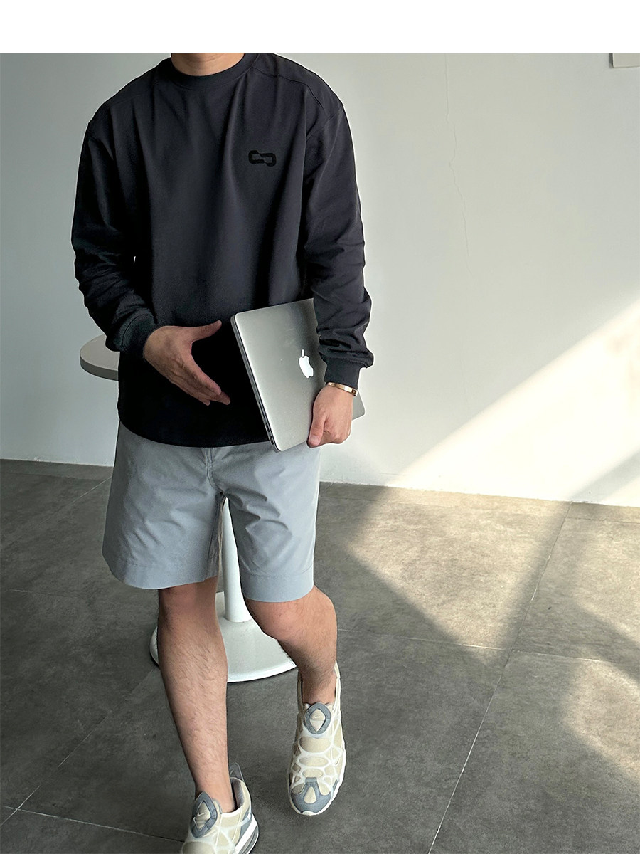 Heavyweight Long Sleeve Tee 300g Double Yarn Split Shoulder - Product image 2