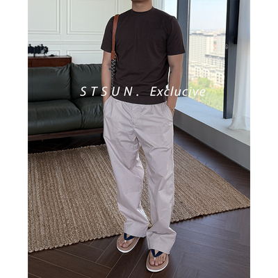 STS轻薄奢感简约基础棉质长裤