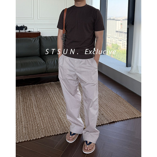 STS轻薄奢感简约基础棉质长裤