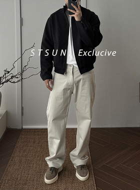 【STS】Milk Pants奢感精梳棉 筋骨干净百搭直筒Row风休闲裤长裤