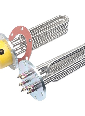 蒸烫机加热管蒸汽发生器蒸汽锅炉配件12/18/24KW140/150法兰电热