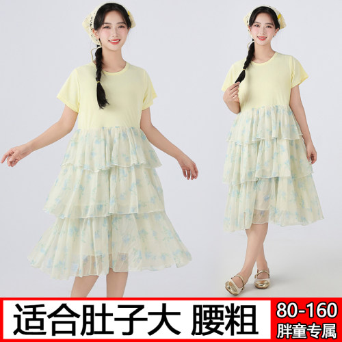 胖女童加肥加大连衣裙80-160斤