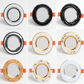 LED筒灯天花灯嵌入式 5瓦三色变光家用客厅过道吊顶洞灯猫眼灯射灯