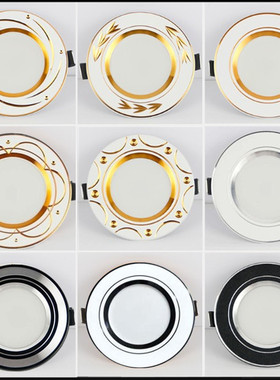 筒灯led天花灯嵌入式7W家用全铝7.5厘米客厅吊顶猫眼灯射灯走廊灯