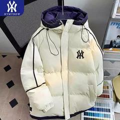 潮牌NY羽绒棉服男冬季新款宽松休闲保暖加厚连帽棉衣情侣面包外套
