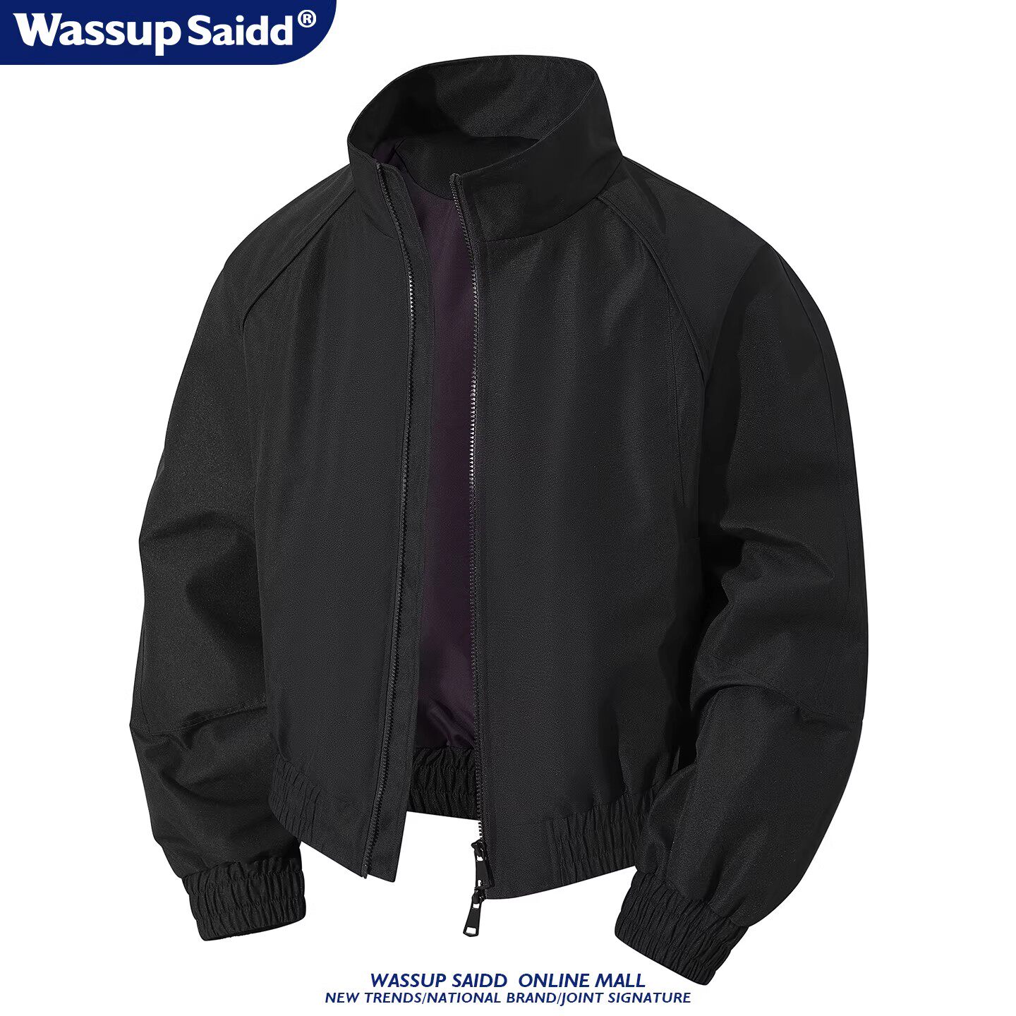 WASSUP SAIDD美式飞行员三防夹克男春季秋cleanfit立领短宽松外套