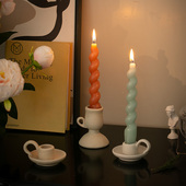 餐厅桌 居家北欧风格 蜡烛无烟寂宅风 陶瓷烛台 氛围感十足中古风