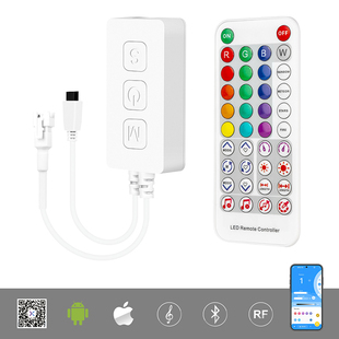 24V SP617E幻彩RGBW带IC蓝牙音乐手机APP智能控制LED调光控制器5