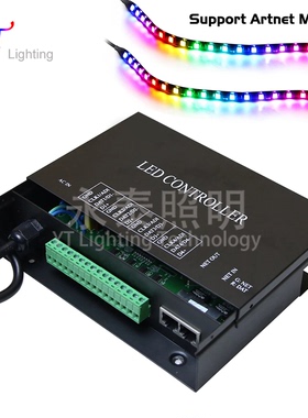 LED智能灯控支持多台4端口级联Art-Net协议MADRIX加密编程控制器