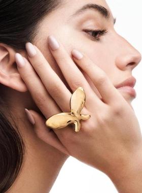 西班牙UNOde50蝴蝶戒指手工