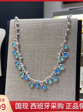 西班牙UNOde50彩色水晶牛皮项链