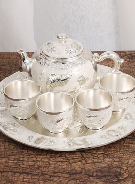 新中式创意年年有鱼一壶四杯托盘