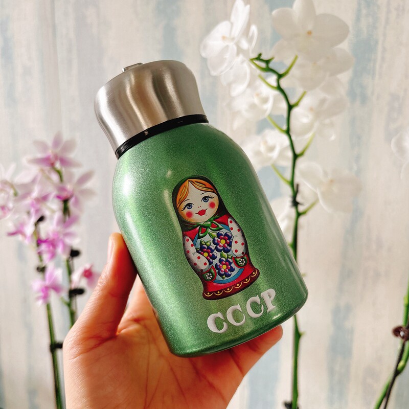 安德列俄罗斯套娃保温杯不锈钢迷你小巧便携高颜值水杯316 不锈钢