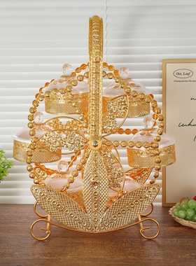 新品铁艺亚克力干果盒摆件