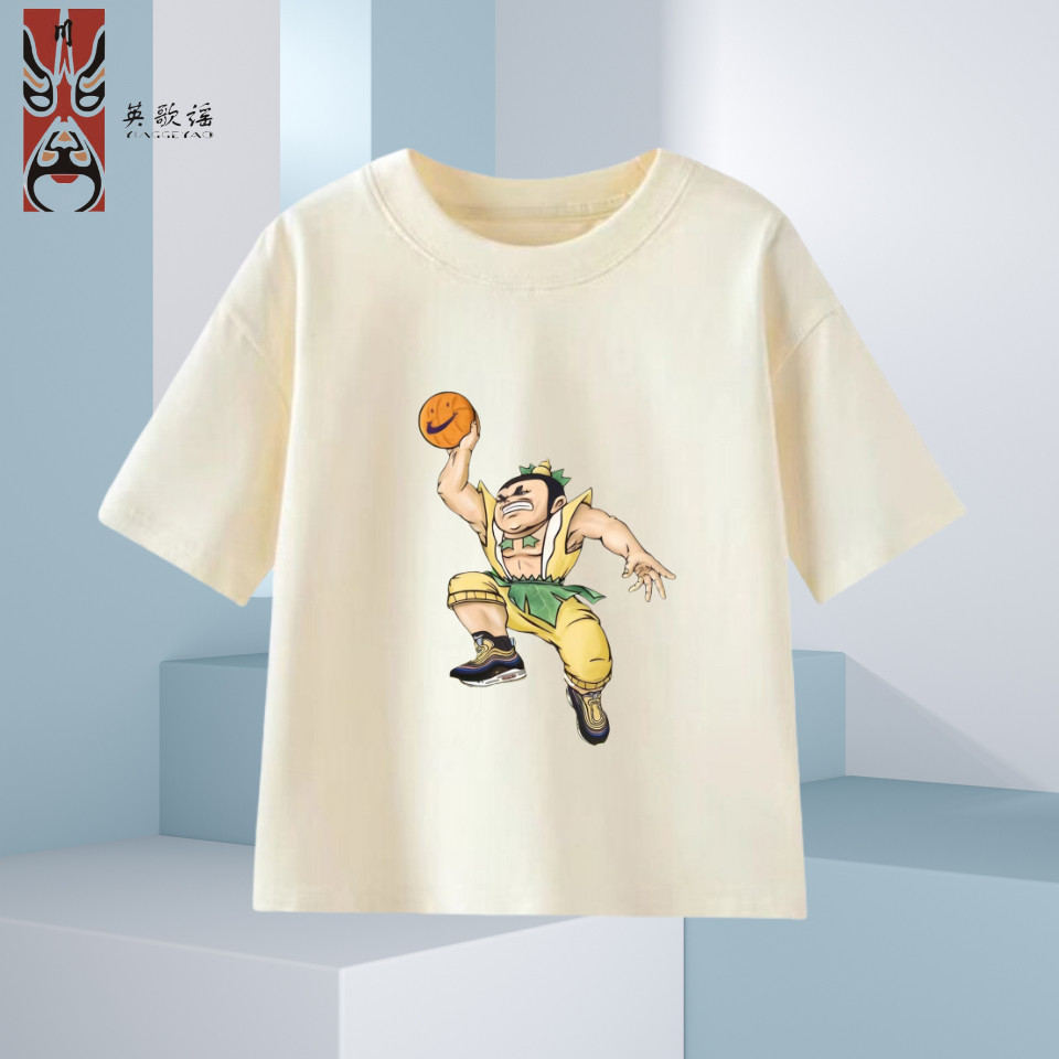 葫芦娃搞笑短袖衣服姐妹七兄弟卡通图案儿童t恤夏季幼儿园表演服3