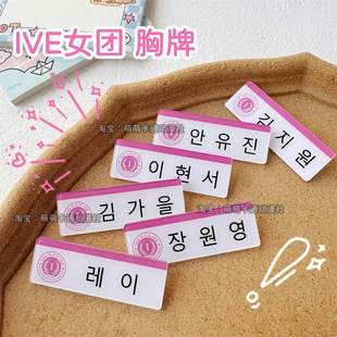 韩国IVE应援徽章李瑞张元英直井怜金志垣安宥真胸针衣服书包一组6