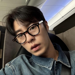 李宰旭同款 黑框近视镜架素颜 MOSCOT板材复古方形眼镜框男DOLT美式
