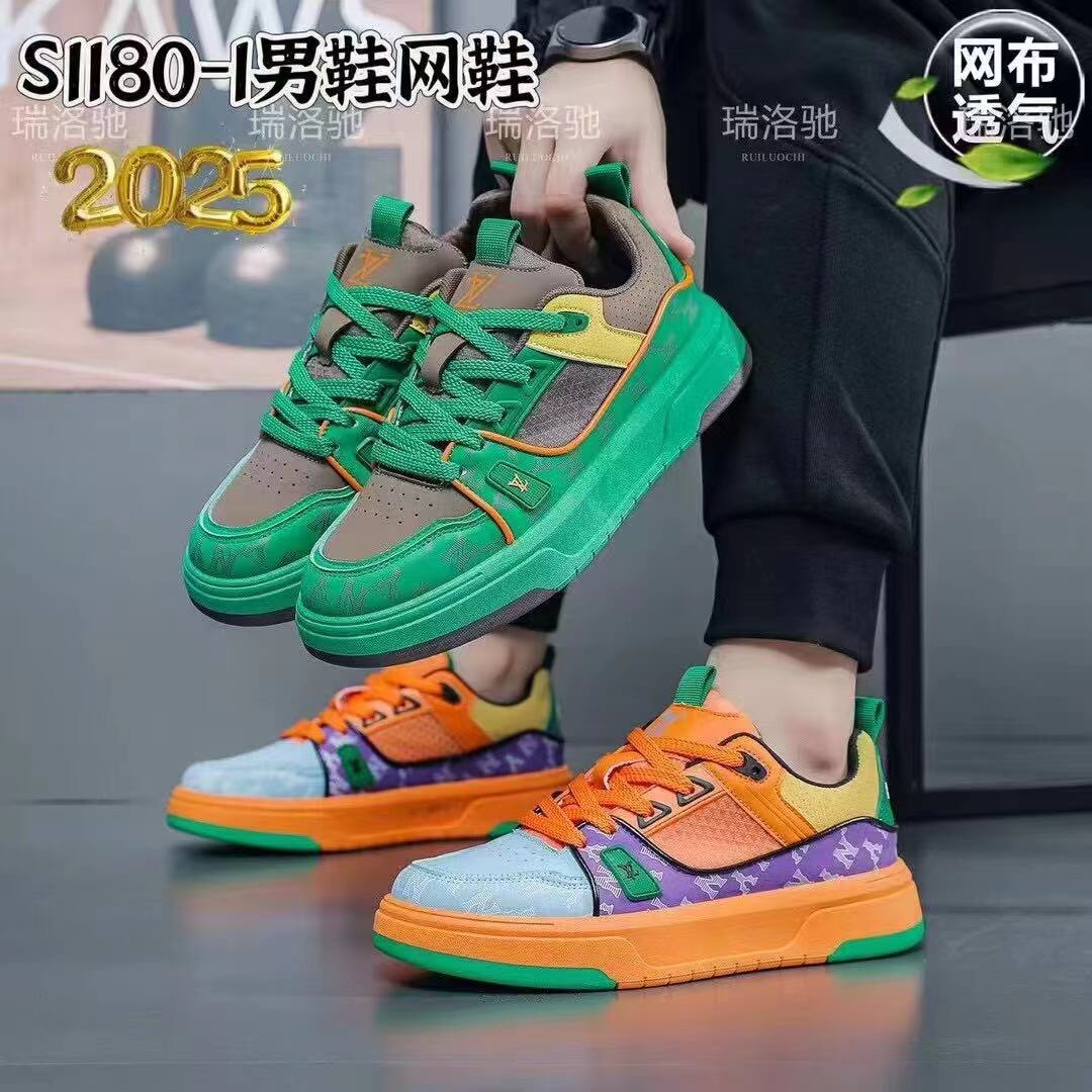 2025春季新款皮面时尚百搭休帆布鞋