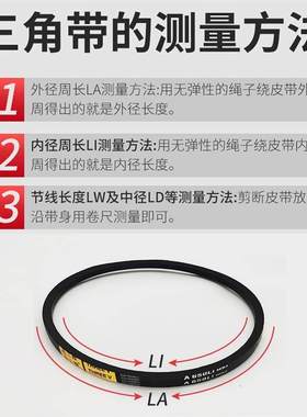 三维三角皮带B型B2819/B2845/B2850/B2860/B2870/B2880/B2896Li
